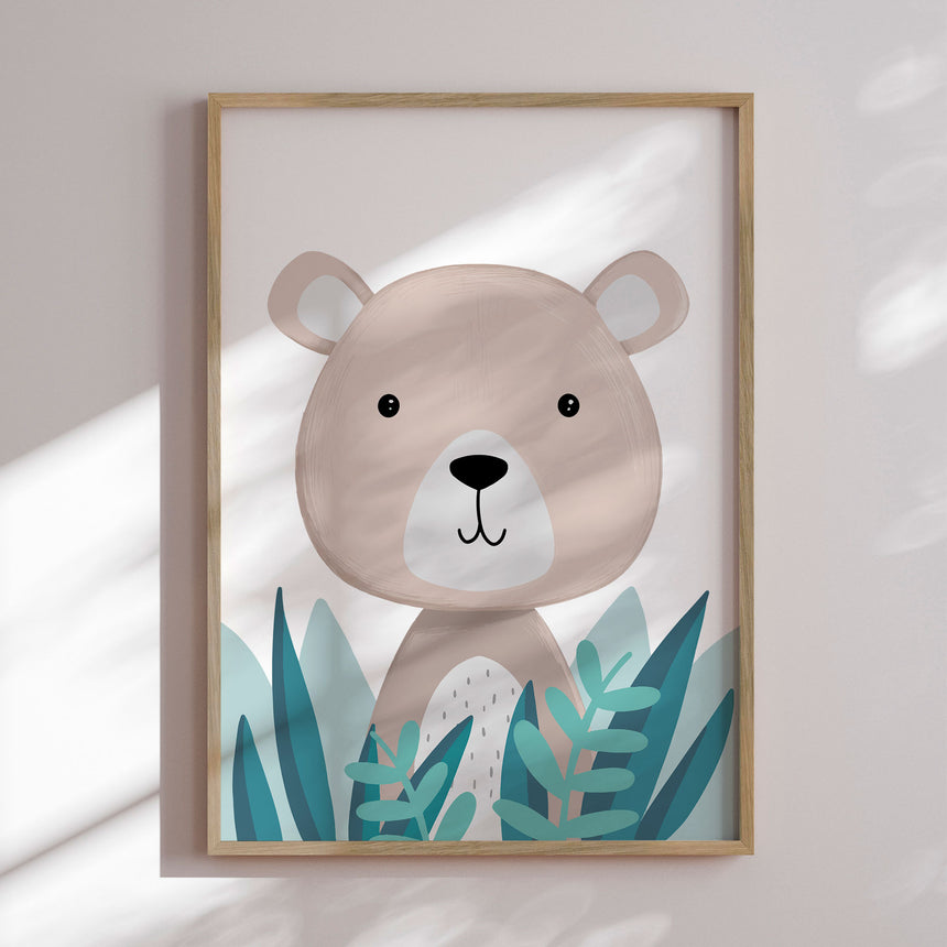 Plakat - Bear In Bush - Memory Art - Incado