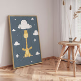 Plakat - Giraffe On a Swing - Memory Art - Incado