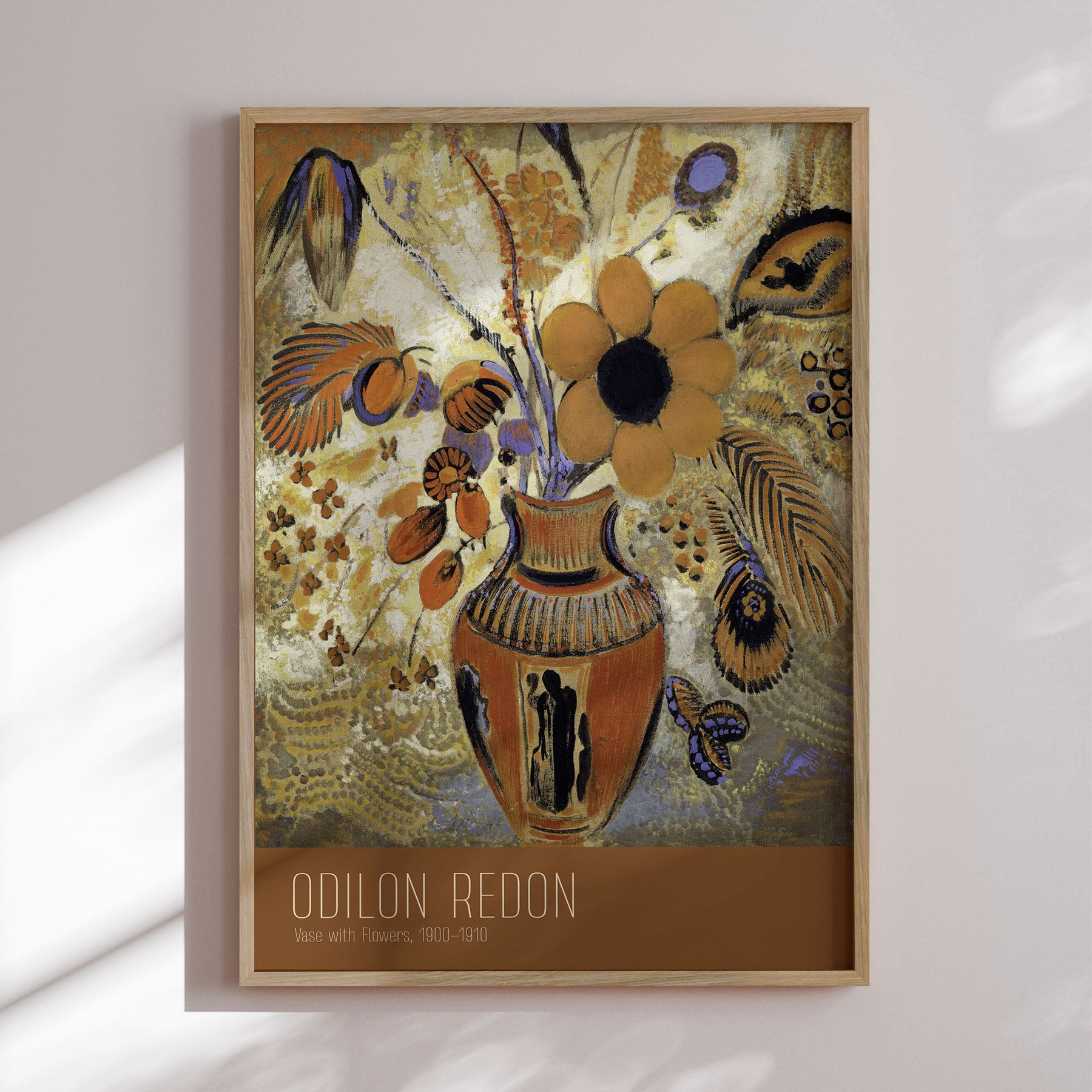 Redon、FLEURS DANS UN VASE BRUN、希少画集画 Redon、FLEURS DANS UN VASE BRUN、希少画集画