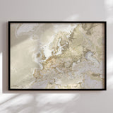 Europakort i sort ramme - Vintage - Plakat
