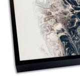 Håndlavet maleri med sort ramme - Beige Composition II - Mixed media - Incado