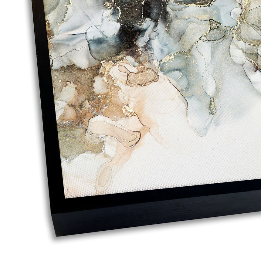 Håndlavet maleri med sort ramme - Contemporary Water - Mixed media - Incado
