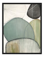 Håndlavet maleri med sort ramme - Green III - Mixed media - Incado
