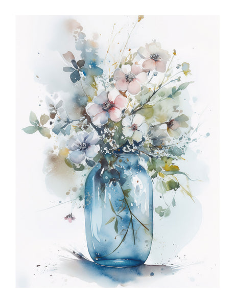 Lærredstryk - Blue Vase - Incado