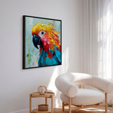 Håndlavet maleri med ramme - Parrot II - Mixed media