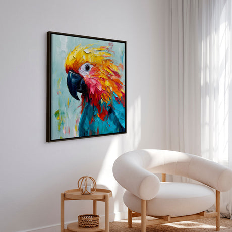 Håndlavet maleri med ramme - Parrot II - Mixed media - Incado