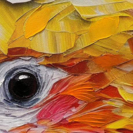 Håndlavet maleri med ramme - Parrot II - Mixed media - Incado