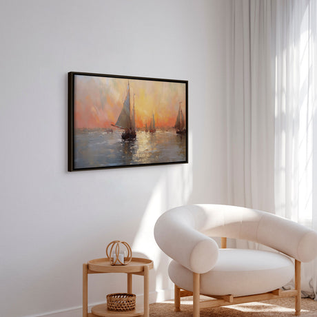 Håndlavet maleri med ramme - Time to Go II - Mixed media - Incado