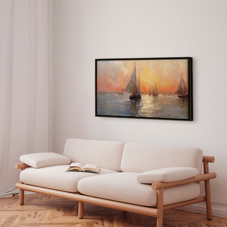 Håndlavet maleri med ramme - Time to Go II - Mixed media - Incado