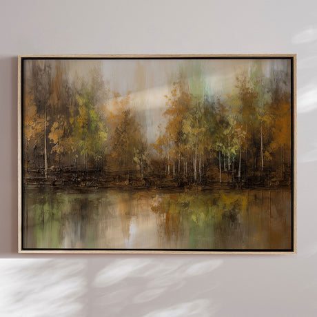Håndlavet maleri med ramme - Mystique Woods - Mixed media