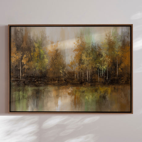 Håndlavet maleri med ramme - Mystique Woods - Mixed media