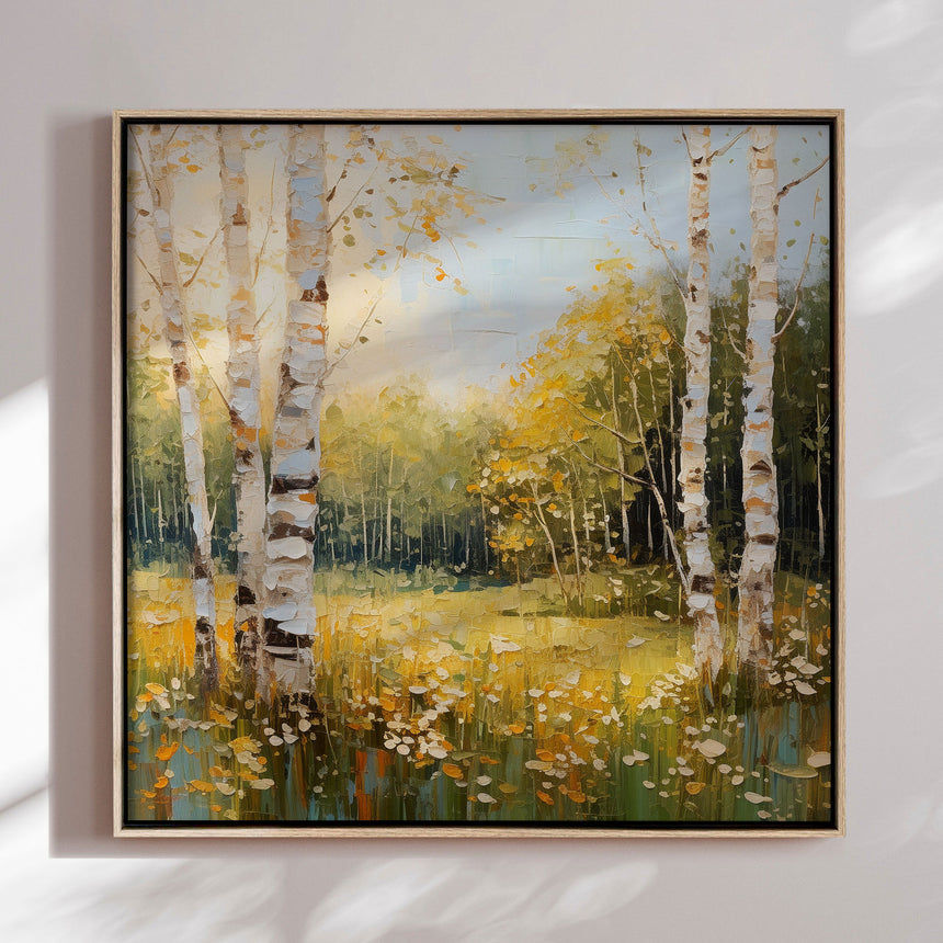 Håndlavet maleri med ramme - Early Morning - Mixed media