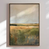 Håndlavet maleri med ramme - Abstract Field - Mixed media