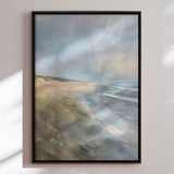 Håndlavet maleri med ramme - Summer Waves - Mixed media
