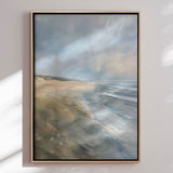 Håndlavet maleri med ramme - Summer Waves - Mixed media