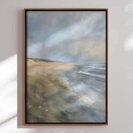 Håndlavet maleri med ramme - Summer Waves - Mixed media