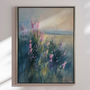 Håndlavet maleri med ramme - Delicate Bloom - Mixed media - Incado