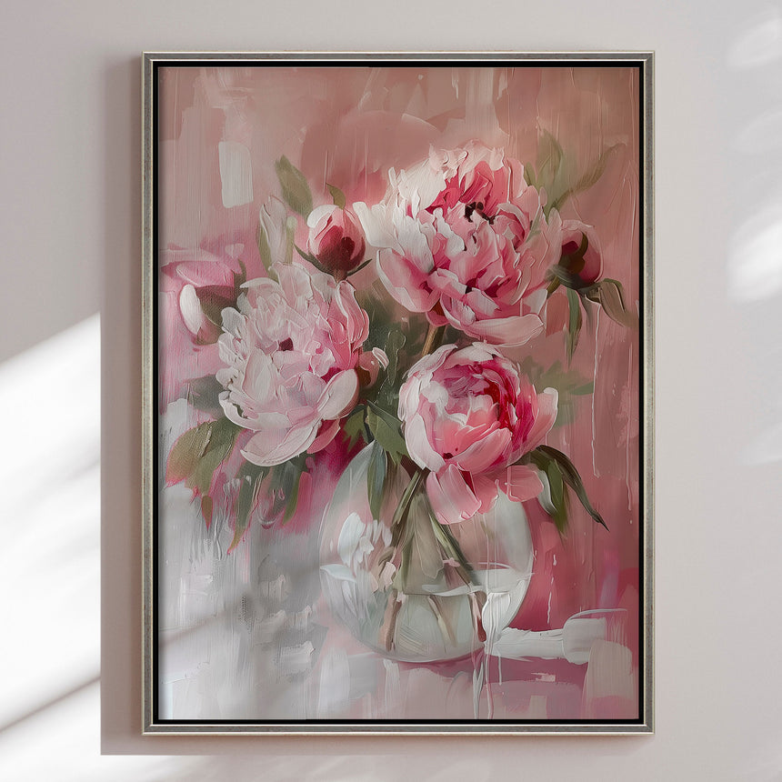 Håndlavet maleri med ramme - Roses - Mixed media - Incado