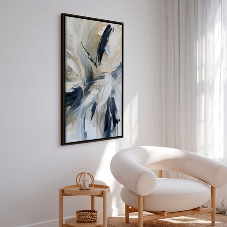 Håndlavet maleri med ramme - Midnight Whispers - Mixed media - Incado