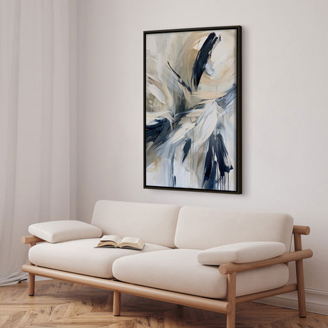 Håndlavet maleri med ramme - Midnight Whispers - Mixed media - Incado