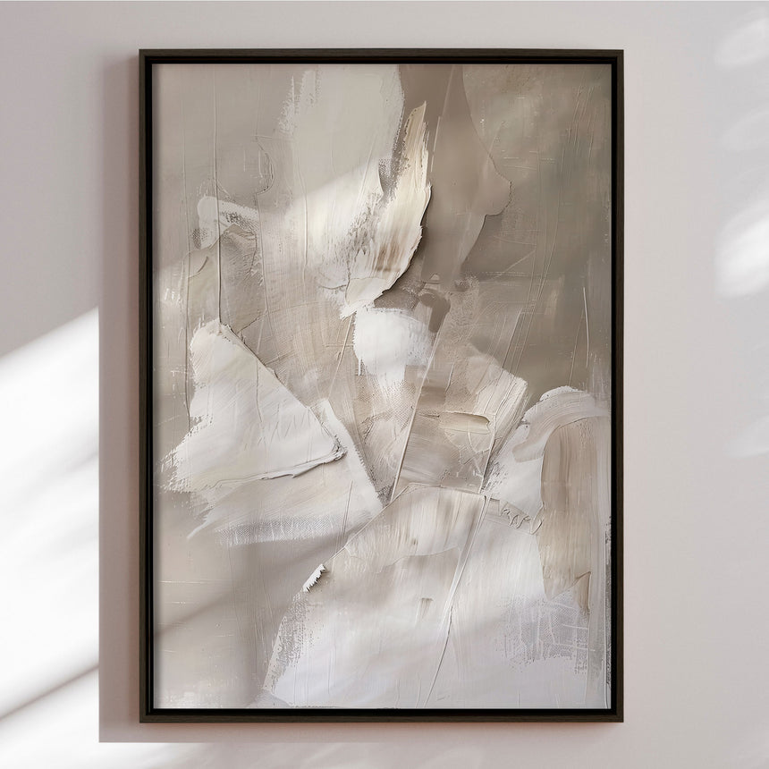 Håndlavet maleri med ramme - Shades of Silence - Mixed media