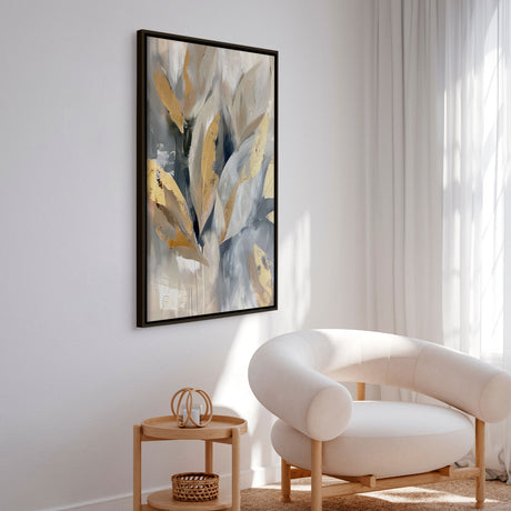 Håndlavet maleri med ramme - Whispering Leaves - Mixed media - Incado