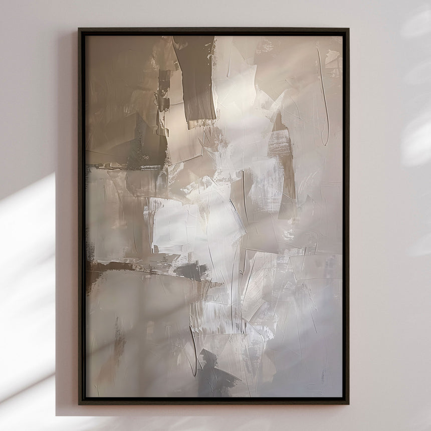 Håndlavet maleri med ramme - Shades of Silence II - Mixed media