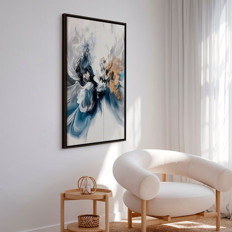 Håndlavet maleri med ramme - Dancing Shadows - Mixed media - Incado