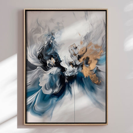 Håndlavet maleri med ramme - Dancing Shadows - Mixed media