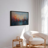 Håndlavet maleri med sort ramme - Urban Sunset II - Mixed media