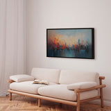Håndlavet maleri med sort ramme - Urban Sunset II - Mixed media
