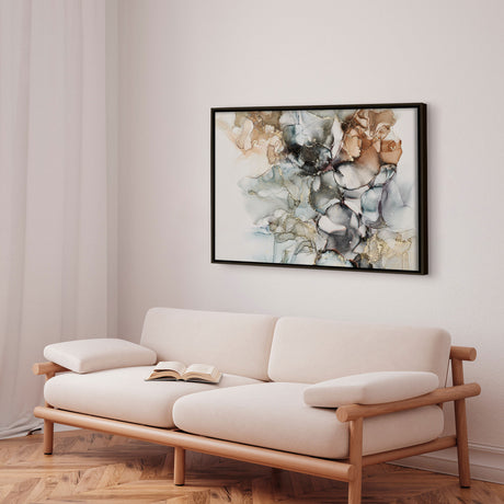 Håndlavet maleri med ramme - Contemporary Water III - Mixed media - Incado