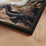 Håndlavet maleri med ramme - Brown Feeling - Mixed media