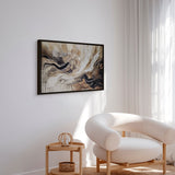 Håndlavet maleri med ramme - Brown Feeling - Mixed media