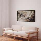 Håndlavet maleri med ramme - Brown Feeling - Mixed media