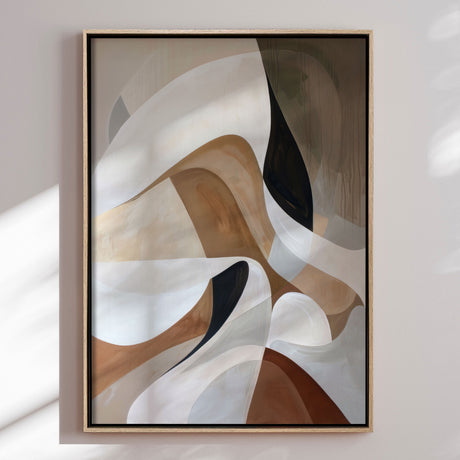 Håndlavet maleri med ramme - Mystic Motion - Mixed media