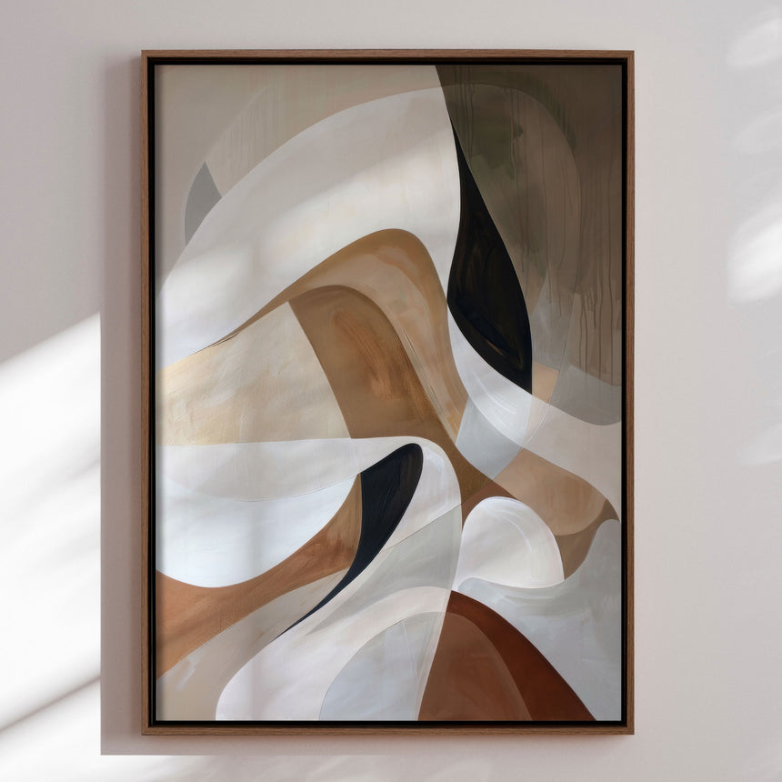 Håndlavet maleri med ramme - Mystic Motion - Mixed media