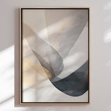 Håndlavet maleri med ramme - Veil of Silence - Mixed media