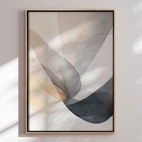 Håndlavet maleri med ramme - Veil of Silence - Mixed media