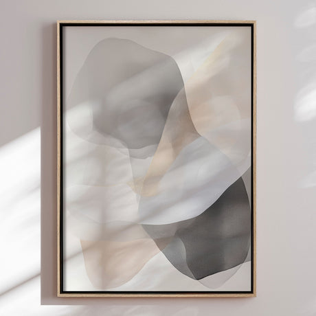 Håndlavet maleri med ramme - Noir Bloom - Mixed media