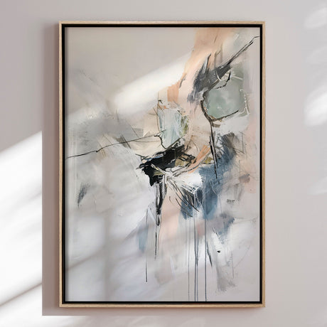 Håndlavet maleri med ramme - Traced by Light - Mixed media