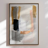 Håndlavet maleri med ramme - Soft Tension - Mixed media