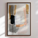 Håndlavet maleri med ramme - Soft Tension - Mixed media