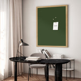 Opslagstavle med egetræsramme - Dark Olive