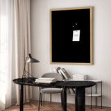 Opslagstavle med egetræsramme - Liqourice