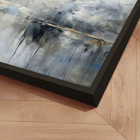 Håndlavet maleri med ramme - Misty Reflections - Mixed media