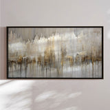 Håndlavet maleri med ramme - Where Silence Falls - Mixed media