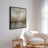 Håndlavet maleri sort ramme - Dustfall - Mixed media