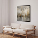 Håndlavet maleri sort ramme - Dustfall - Mixed media