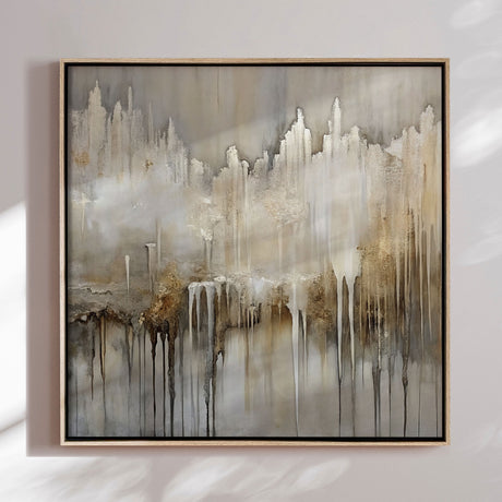 Håndlavet maleri sort ramme - Dustfall - Mixed media